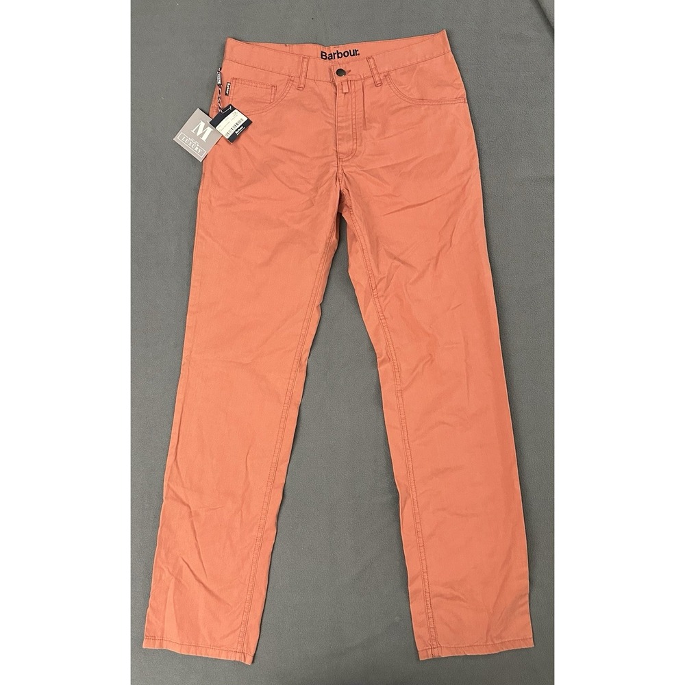 NWT Barbour Five Pockets Pants Red Cotton Size 50EU 34 US